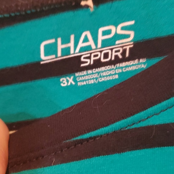๐ด 5/$20 CHAPS SPORT 3x l/s top - Picture 2 of 2